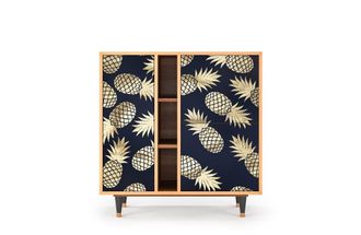 StoryZ Aparador azul y amarillo 3 puertas L 94 cm