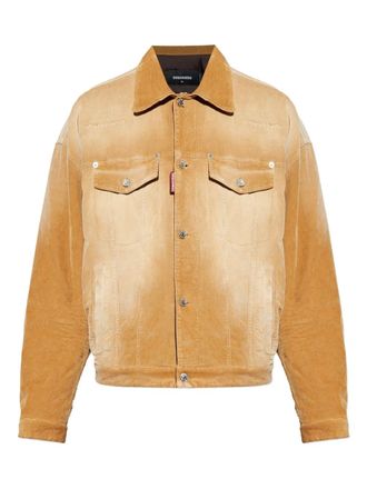 Dsquared2 corduroy shirt jacket - men - Cotton/Elastane - 48 - Brown