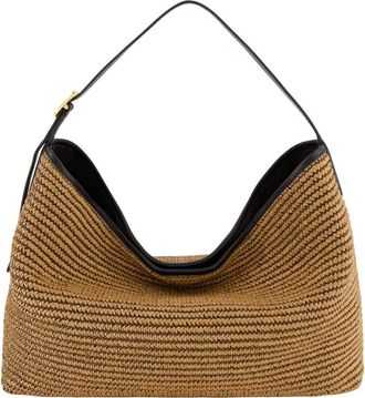 Vince Medium Vivian Raffia Hobo Bag in Latte at Nordstrom