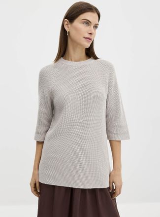Contemporaine Womens Raglan-sleeve Tunic Top sweater