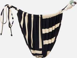 Sir. Slip bikini a righe con decorazioni