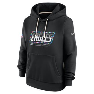 Nike Philadelphia Eagles Crucial Catch Standard Issue Nike Womens Dri-FIT NFL Pullover Hoodie in Black | 03C300AZUR-F9R