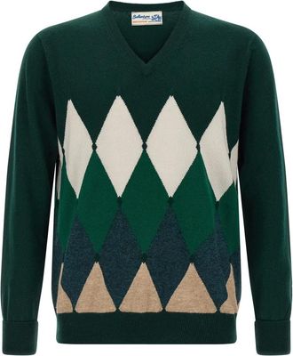 Ballantyne Heren, Truien, Veelkleurig, Maat: 4XL Kasjmier