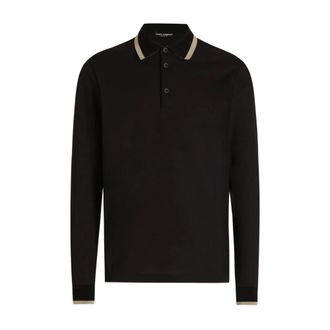 Dolce & Gabbana Casual Polo Shirt in Various Colors - male - Dolce & Gabbana - Polo Shirts - Black - L - Tops