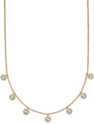 Kiki Mcdonough 18kt yellow gold Grace diamond necklace