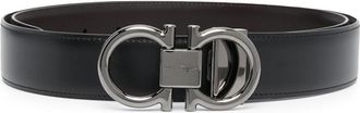 Ferragamo Black Cut To Size Reversible Belt