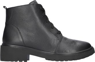 Waldl&auml;ufer H-Luise Enkellaars - Dames - Veterlaarzen - Zwart - 36 EU - Leer - Schoenen