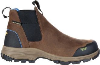 Georgia Boot Chelsea Waterproof Work Romeo Boot in Dark Brown at Nordstrom, Size 10.5