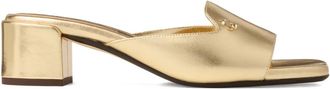 Jimmy Choo London 45mm Dina mules - women - Calf Leather/Calf Leather/Calf Leather - 36,5 - Gold
