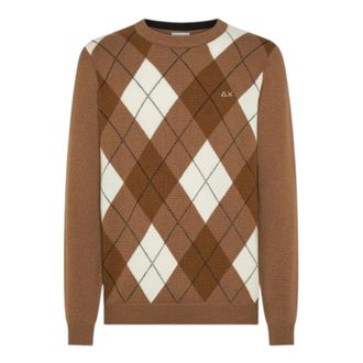 Sun 68 Truien & Vesten, Heren, Bruin, M, Wol, 38270 Crewneck Sweater