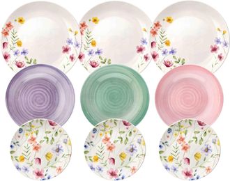Tognana Tognana Servizio Di Piatti Madison Petals 18 Pezzi