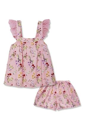 Petite Plume Clara Pima Cotton Short Pajamas in Pink at Nordstrom, Size X-Small