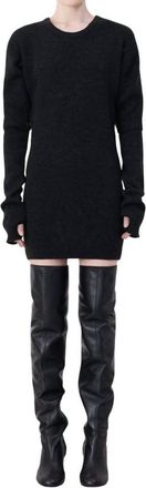 Christophe Lemaire Dress With Detachable Sleeves In Dark Espresso