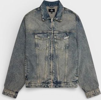 Represent Womens Represent Clo R4 Denim Jacket Blue Cream - Size: 18/16