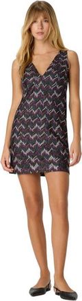 Missoni Mini Dress With V-neck And Embroidered Lace in Black& Purple at Nordstrom, Size 42 It
