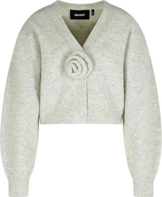 Rotate Light Grey Alpaca Blend Cardigan