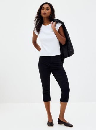 Contemporaine Womens Colourful denim capri pant Fit: Slim leg, regular rise