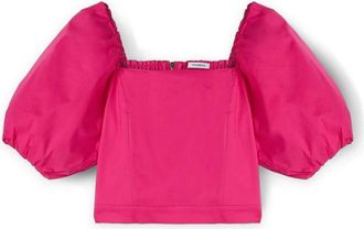 Motivi Top met ballonmouwen - Dames - Blouses - Roze - S - Katoen - Overhemden
