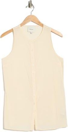Reformation Floria Sleeveless Button Front Top in Cream at Nordstrom Rack, Size 10