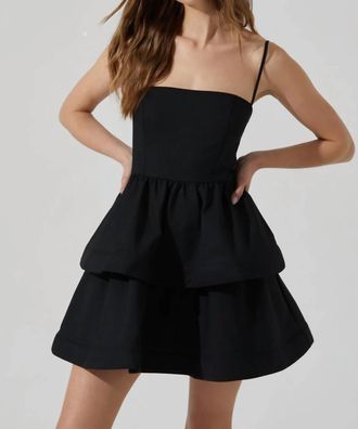 Astr Leola Mini Dress In Black