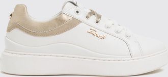 Twinset Sneakers bicolore in pelle liscia e camoscio con logo metallico