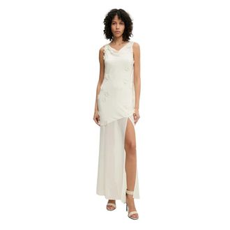 Rotate Partyjurk - Dames - Feestkleedjes - Beige - XL - Kleedjes