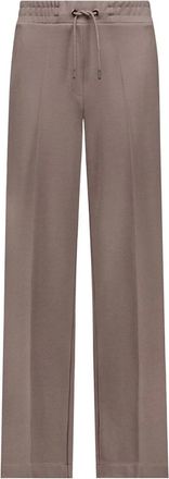 Monari Wijde broek 810119 - Dames - Broeken - Beige - Maat: L Viscose