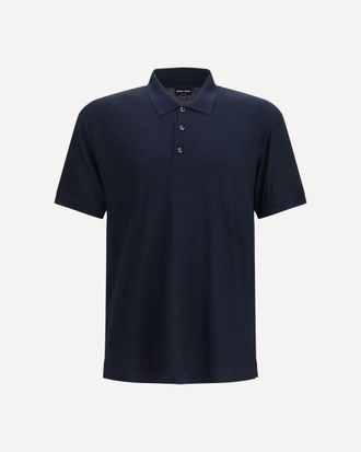 Giorgio Armani Viscose and polyester polo Shirt Male 46
