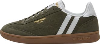 Patrick Mens Lyon Suede Cupsole Sneakers (Olijf/Gom)