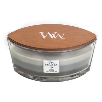Woodwick Woodwick Trilogie Warm Woods Vela Perfumada Gris