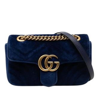 Gucci Borsa a spalla trapuntata in velluto Pre-owned - - Pre-owned - Donna - Blu - ONE SIZE