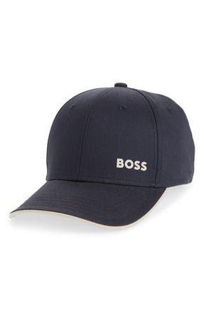 BOSS Bold Logo Adjustable Baseball Cap in Dark Blue at Nordstrom Rack