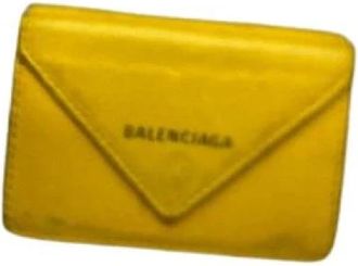 Balenciaga Pre-owned Canvas Portemonnee - Dames - Vintage Accessoires - Geel - ONE Size - Vintage