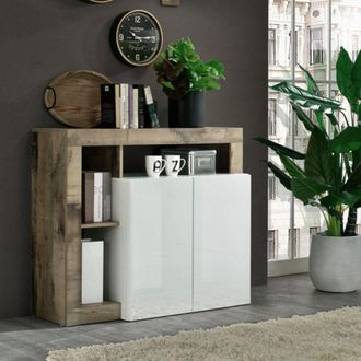 Vente-Unique Amburgo Legno Laminato - Bianco Lucido