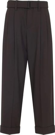 Brunello Cucinelli Pantaloni dritti con pieghe - Marrone