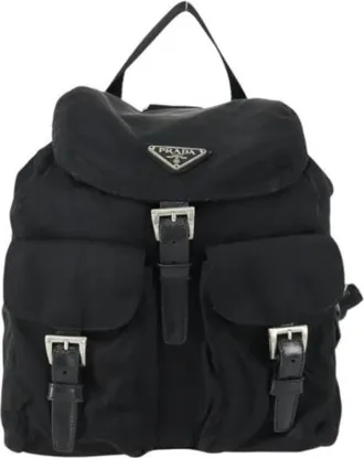 Prada Pre-owned Backpacks, female, Black, Size: ONE SIZE Pre-owned Vintage Backpack