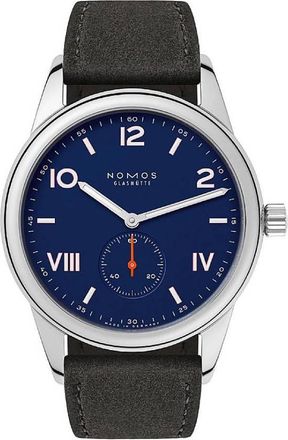 NOMOS Glash&uuml;tte Club Campus 38 Hand Wind Dark Blue Dial Watch 722