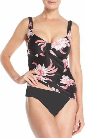 Seafolly Desert Flower Dd Tankini In Black