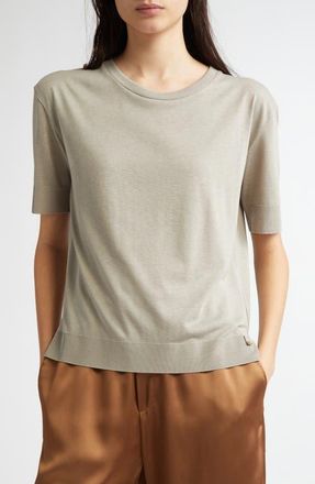 Herno Glam Knit Crewneck T-Shirt in 1000 White at Nordstrom, Size 12 Us