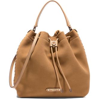Cole Haan Isabella Bucket Bag in Chestnut Golden Honey Suede at Nordstrom