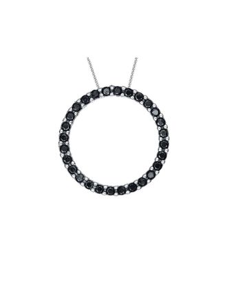 Genevive Silver Cz Classic Pendant