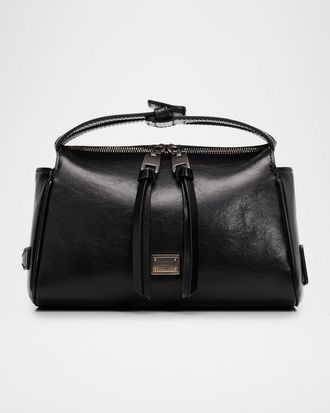 Dolce & Gabbana Zip-Top Leather Top-Handle Bag