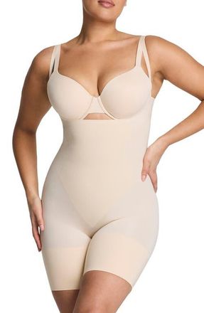 Spanx SPANXsculpt GoFigure Open Bust Shaper Bodysuit in Toasted Coconut at Nordstrom, Size X-Small