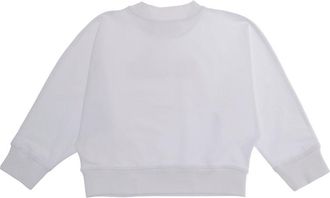Moschino Girls Crewneck Sweatshirt White Cotton Hoods & Sweatshirts