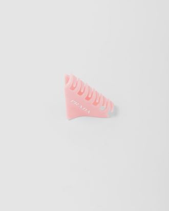 Prada Pince &Agrave; Cheveux En Plexiglas, Femme, Rose Alb&acirc;tre