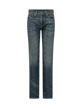 Diesel Blue Straight Mid Rise Jeans