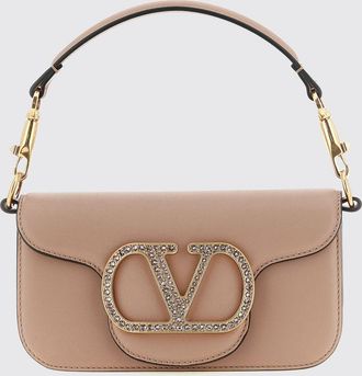 Valentino Garavani Loc&ograve; Mini Leather Handbag with Crystal VLogo