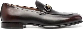 Ferragamo Ferragamo Gancini Square-Toe Loafers