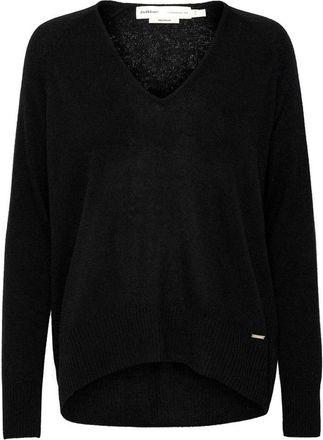 Inwear Zwarte V-hals Premium Pullover Trui - Dames - Cashmere truien - Zwart - L/Xl - Kasjmier - Truien & Vesten