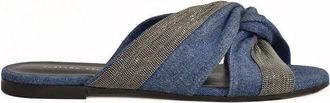 Fabiana Filippi Denim Mule Sandal - Blue